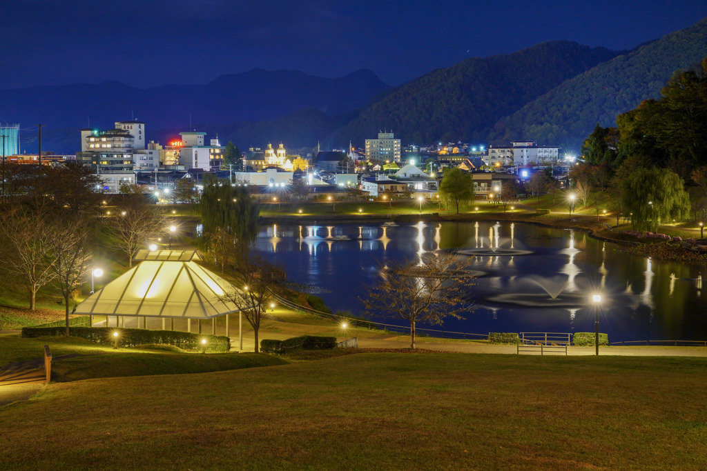 天童温泉の夜景