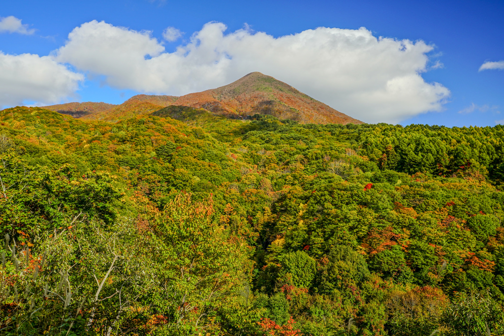 福島で秋探し７　磐梯山と滑滝