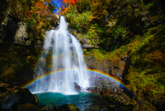 銚子ヶ滝の虹  ２
