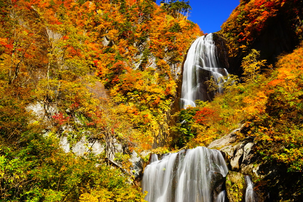 紅葉の安の滝