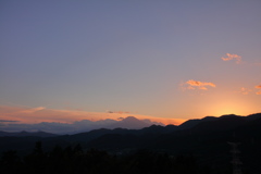 ヤビツ峠の夕焼け