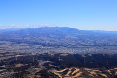 渋川市街地＆赤城山
