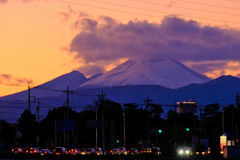 暮れる浅間山