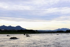 利根川夕景①