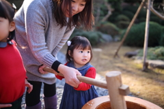 初餅つき初め