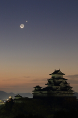 月と金星と姫路城