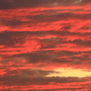 爆焼け夕空