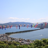 天橋立を泳ぐ鯉のぼり