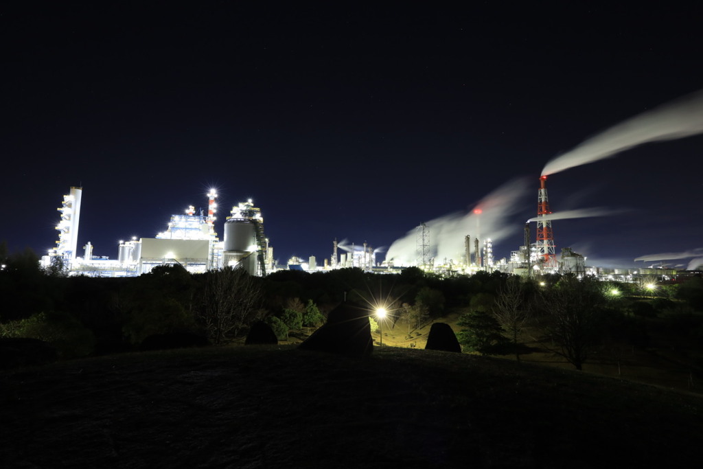 久しぶりの工場夜景（朝景）