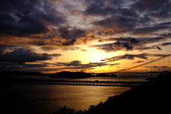 ドラマチックな夕景