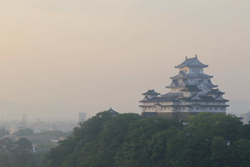 早朝の姫路城