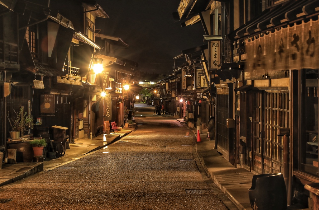奈良井宿夜景