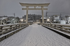 雪中の桜山八幡宮