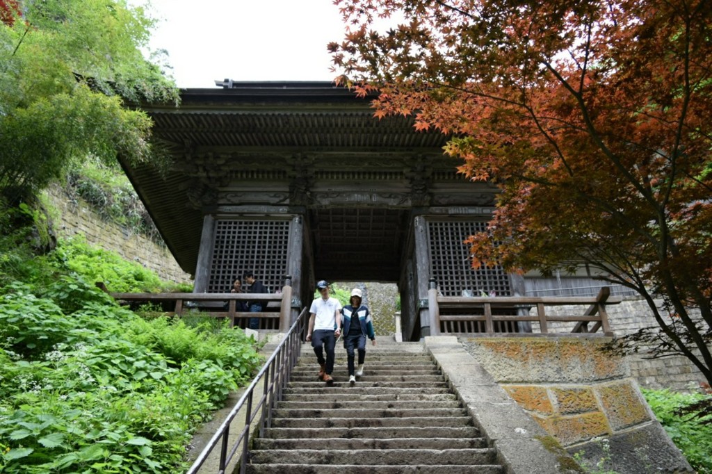 新緑の山寺　仁王門