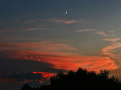 夕暮れの新月