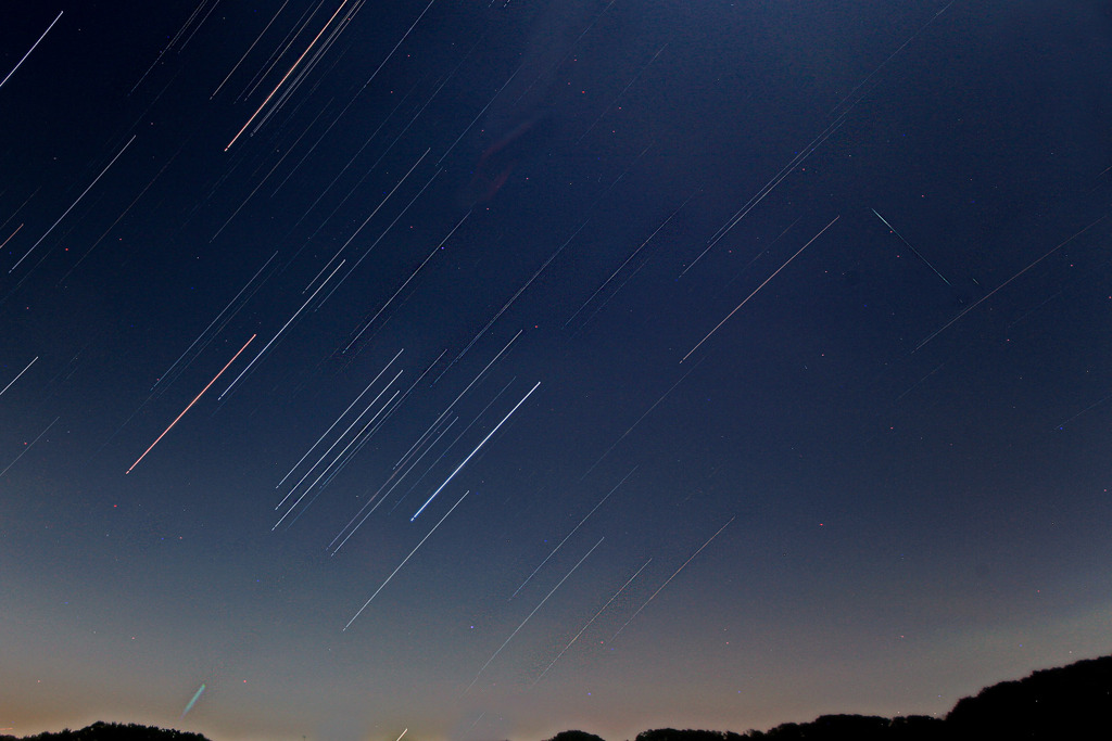 撮れたみたい（満月の夜）ーおうし座流星群