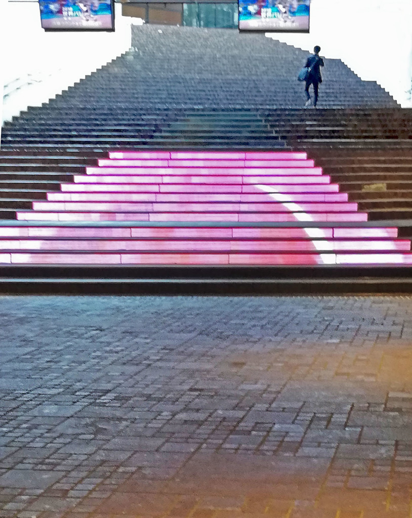 初秋の階段を上る