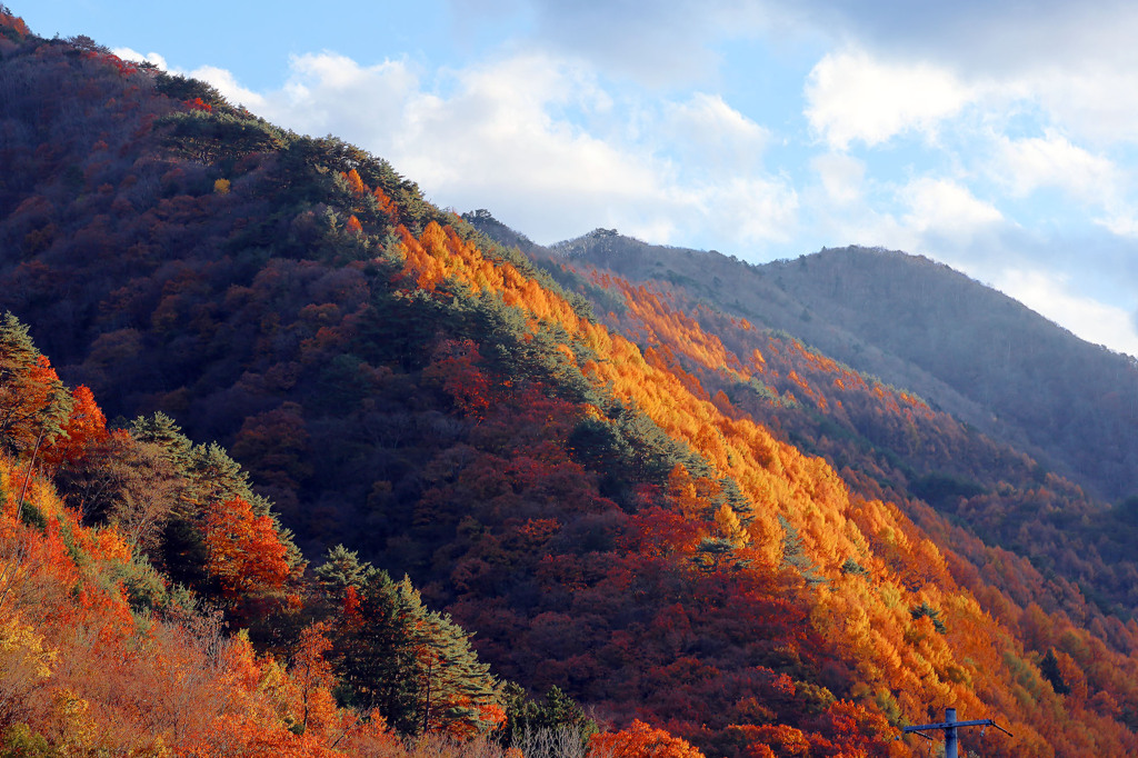 谷間の山ー夕方16：00