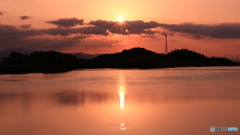 天拝湖からの日の出