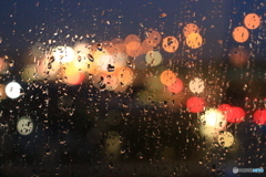 窓越しの夜景