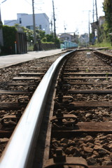 江の電の線路。
