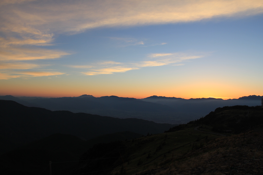 美ヶ原からの夕焼け