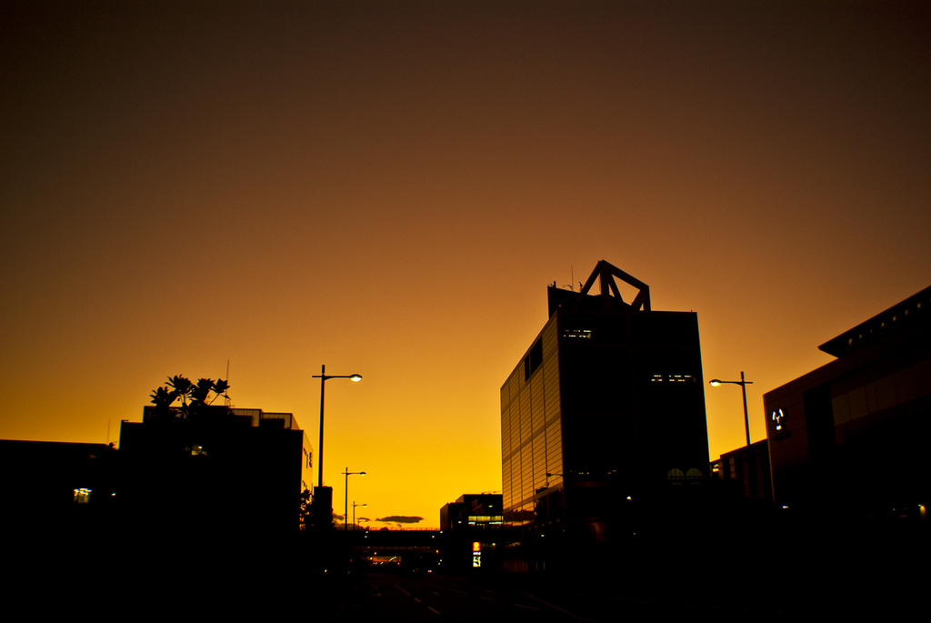 人口島の夕暮れ