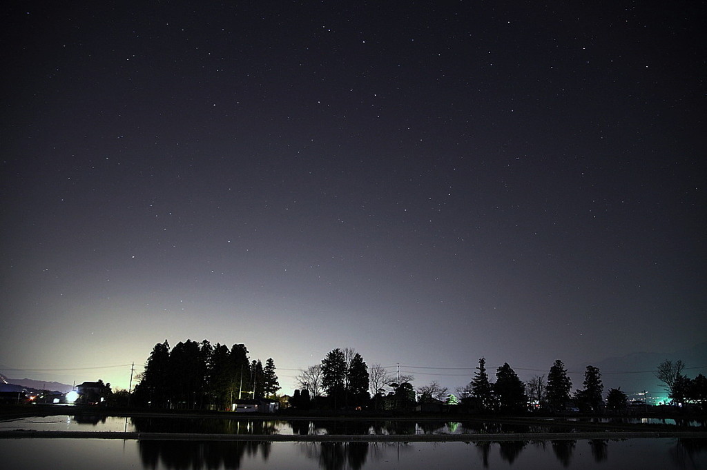 鏡田の夜