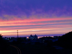 珍しい夕日