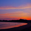 夕暮れの鳴砂海岸