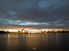 Sydney harbor in the dawn