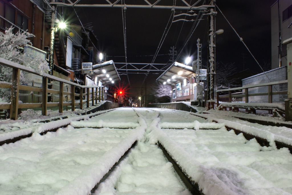 龍安寺駅（雪）