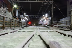 龍安寺駅（雪）