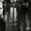 雨の繁華街