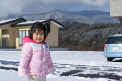 初めての雪遊び
