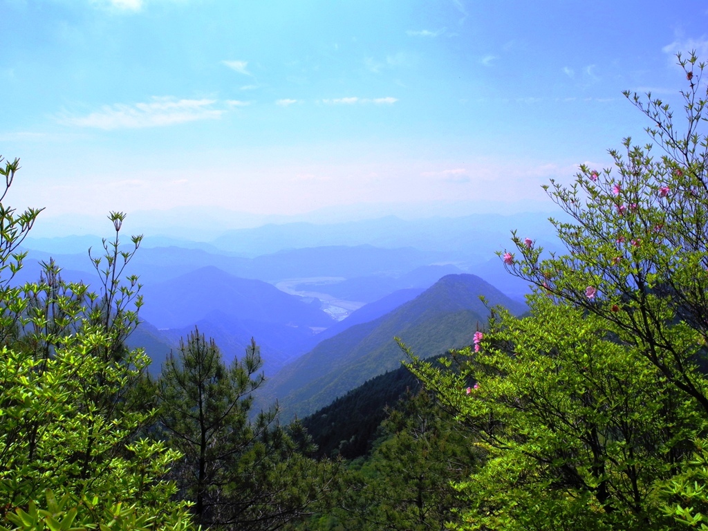 新緑の果無山脈縦走