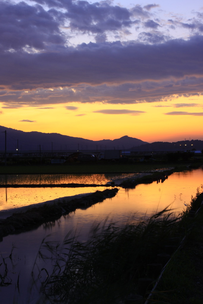 そよ風吹く夕暮れ