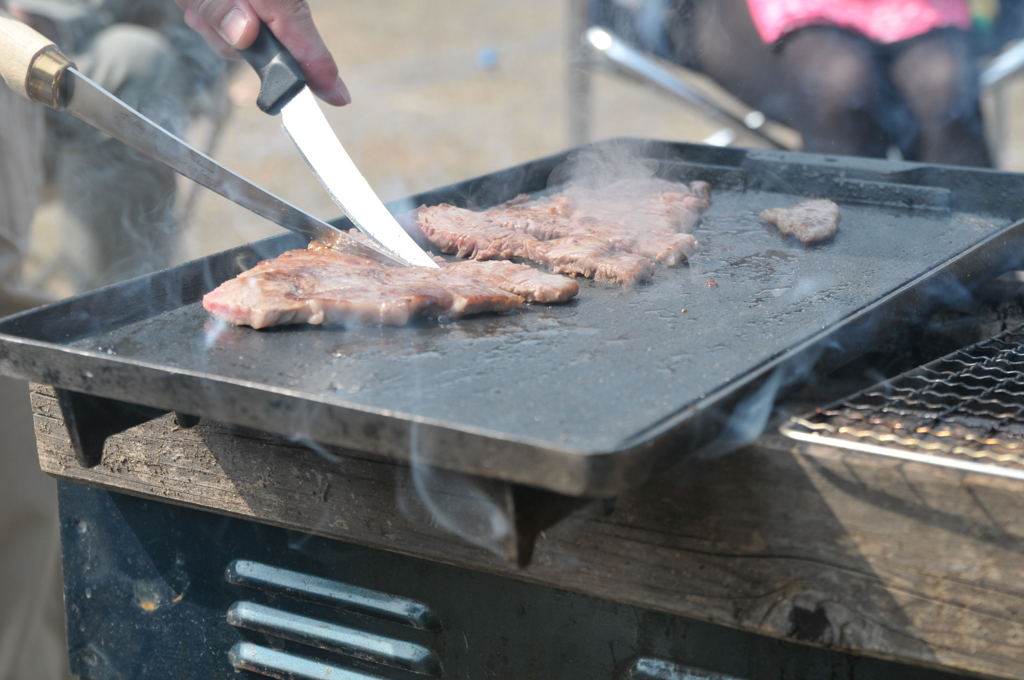 ええ肉焼けたで～