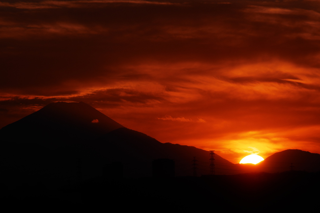 富士の夕景定点観測20220129