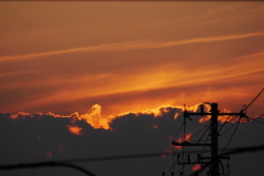 ドラマチックな夕空の表情