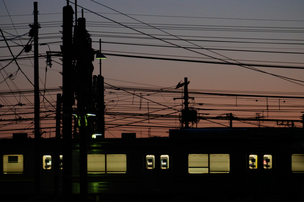 武蔵野線の夕景
