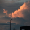 雲が染まる夕景