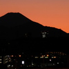 日没後小一時間を経た富士山