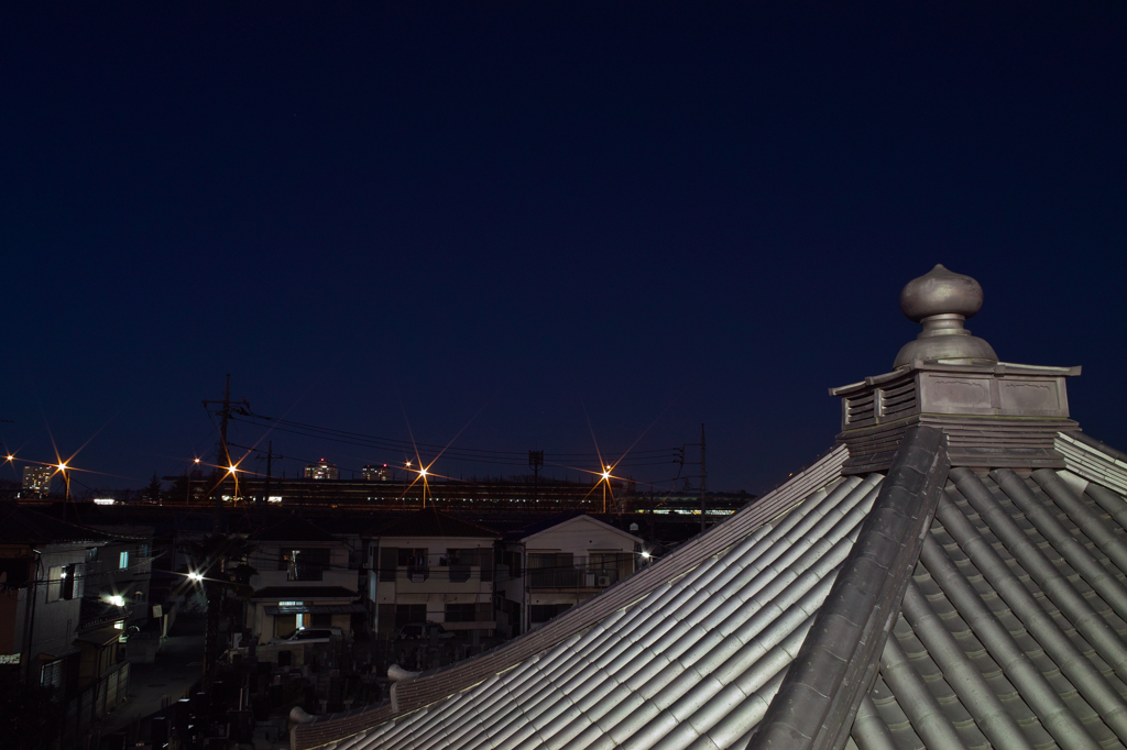 宝珠とナトリウム灯