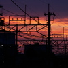 沿線の夕焼け