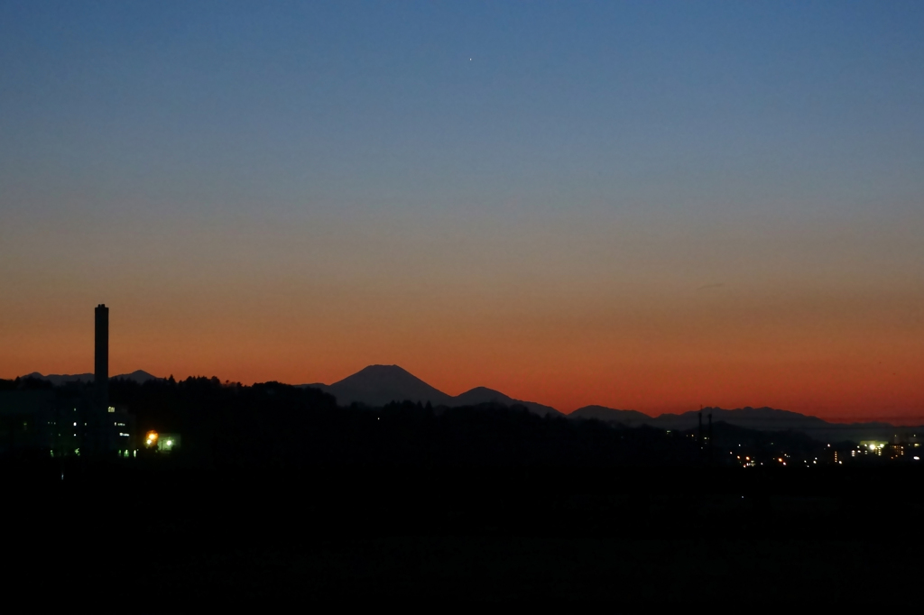 多摩川夕景