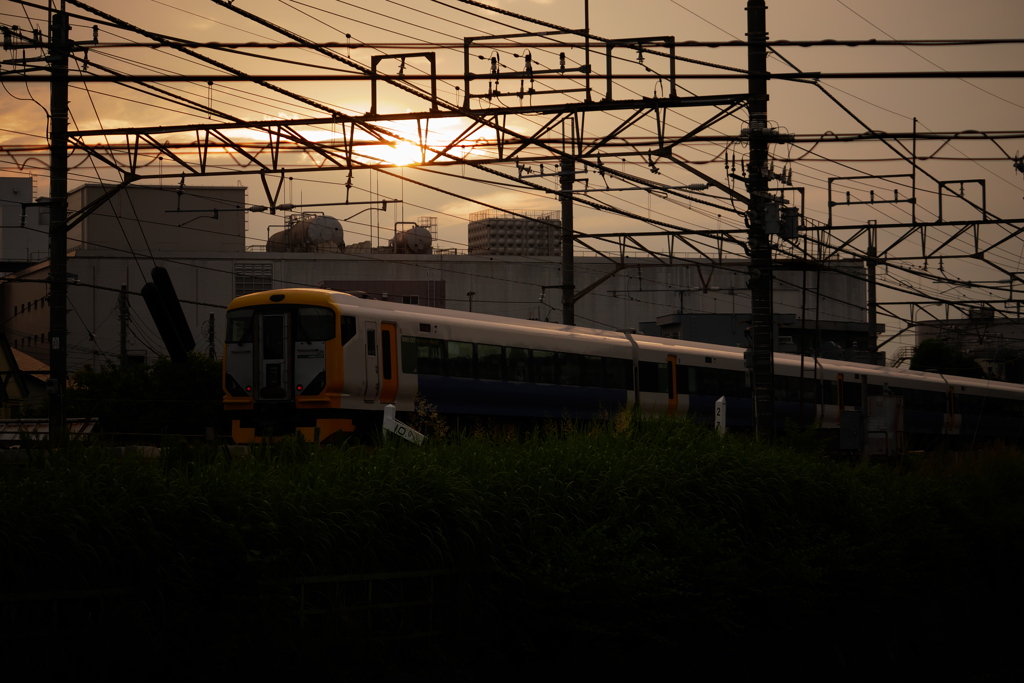 仕事帰りのE257