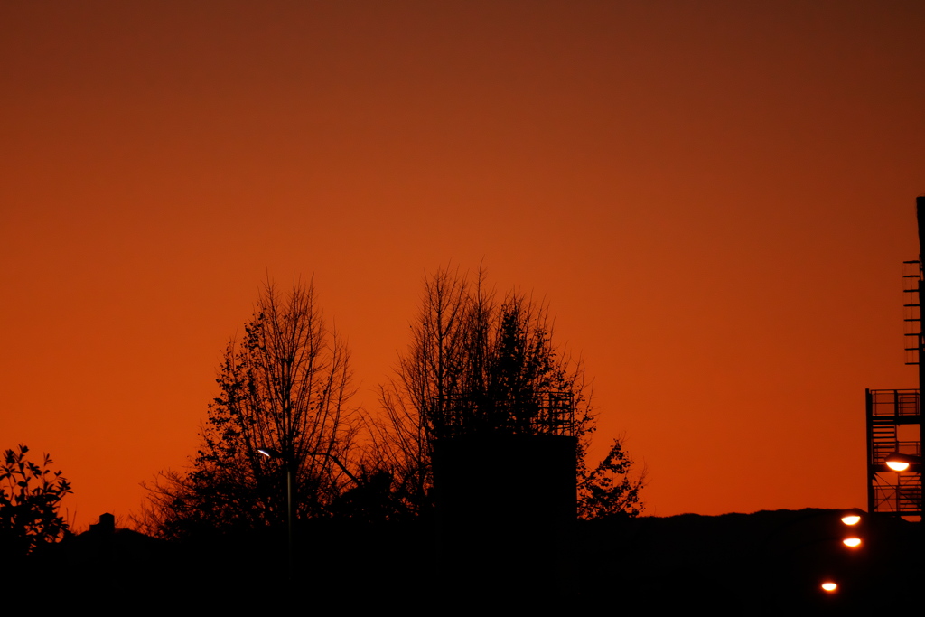 12月14日の夕空