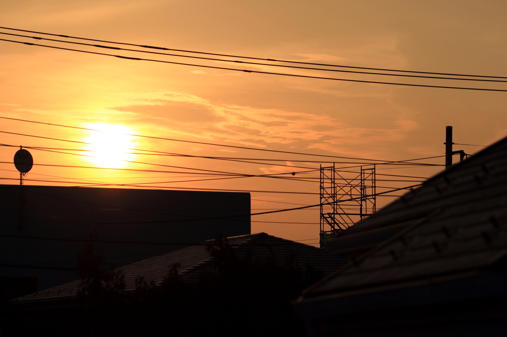 住宅街の朝
