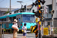 世田谷線が通る情景